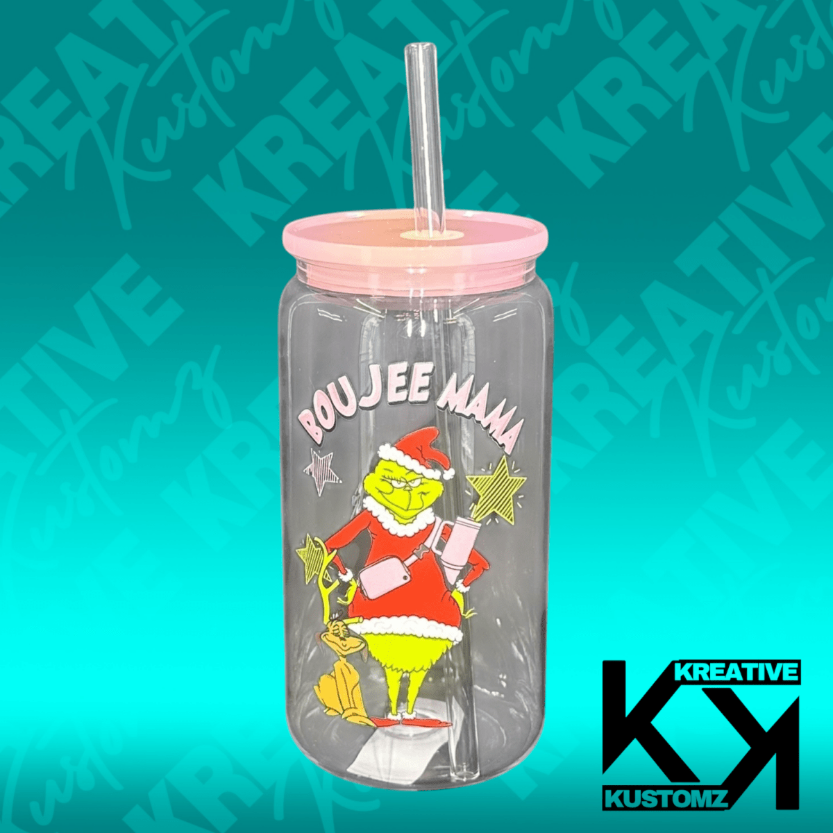 Boujie Mama Grinch Libbey - 16oz - Kreative Kustomz