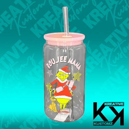 Boujie Mama Grinch Libbey - 16oz - Kreative Kustomz