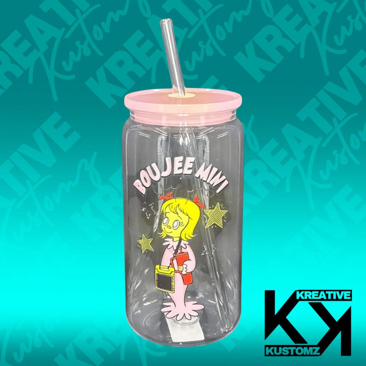 Boujie Mini Grinch Libbey - 16oz - Kreative Kustomz