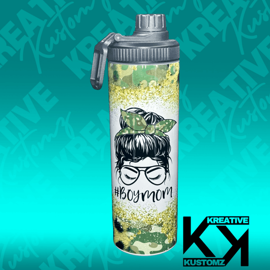 Boy Mom Camo - 20oz Gulp Tumbler - Kreative Kustomz
