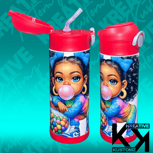 Bubblegum Girl - 12oz Sippy - Kreative Kustomz