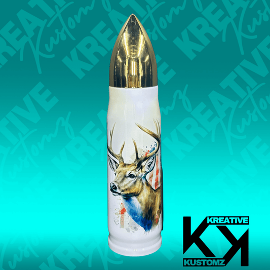 Buck Flag - 17oz Bullet Tumbler - Kreative Kustomz