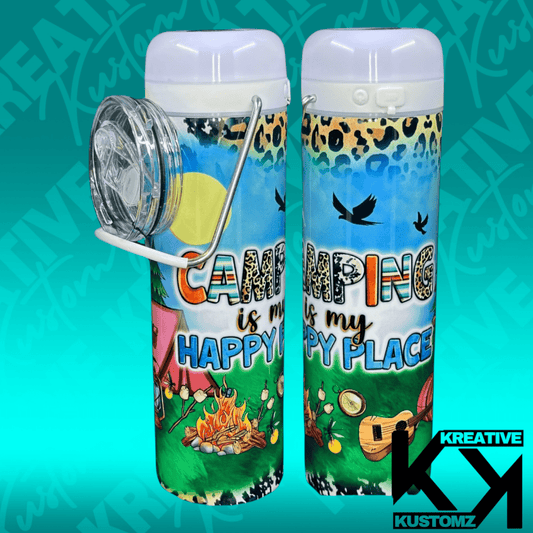 Camping is my Happy Place - 20oz Lantern - Kreative Kustomz