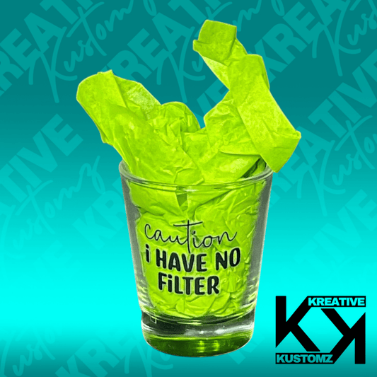 Caution Shot Glass - Kreative Kustomz