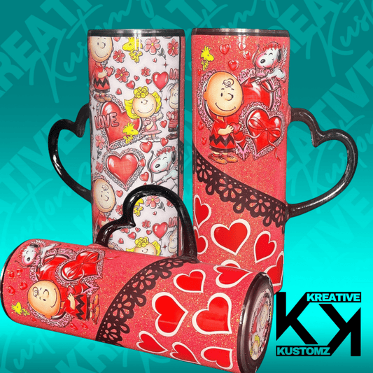 Charlie Brown Valentines Handle Tumbler - 20oz - Kreative Kustomz