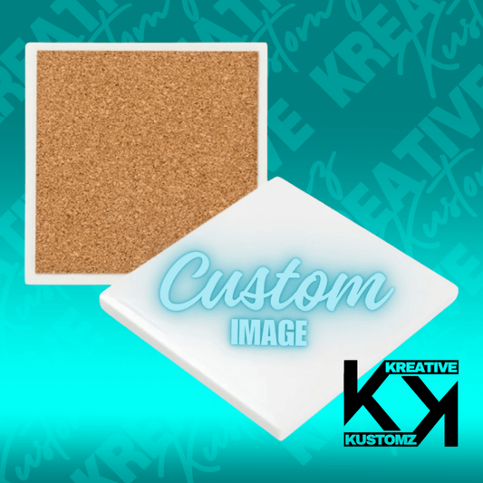 Custom Ceramic Coaster Set - 4pcs - Kreative Kustomz