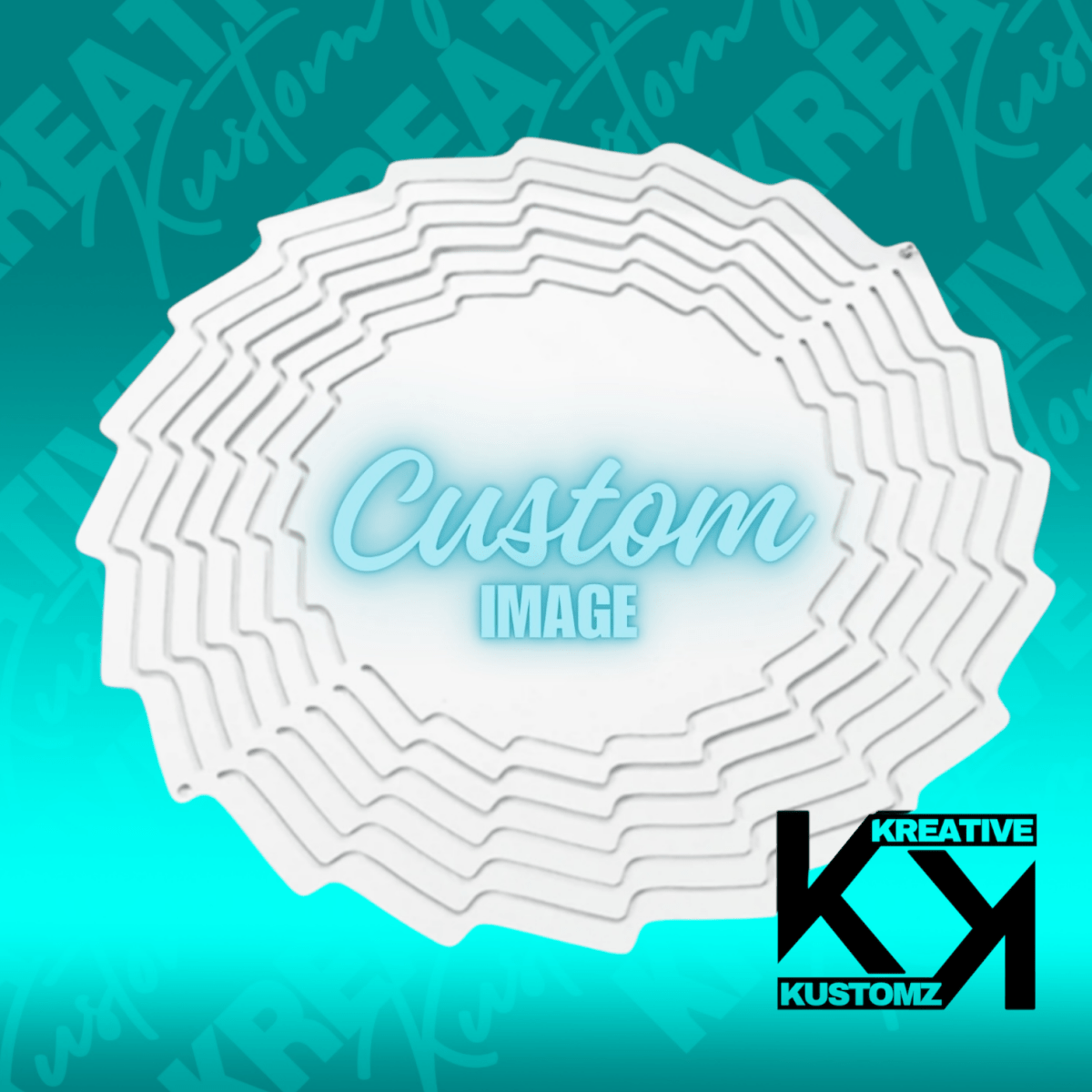 Custom Jagged Wind Spinner - 8 inch - Kreative Kustomz