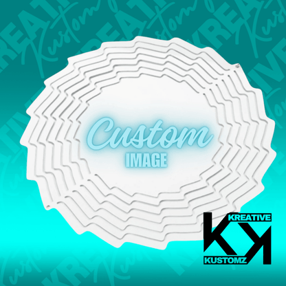 Custom Jagged Wind Spinner - 8 inch - Kreative Kustomz