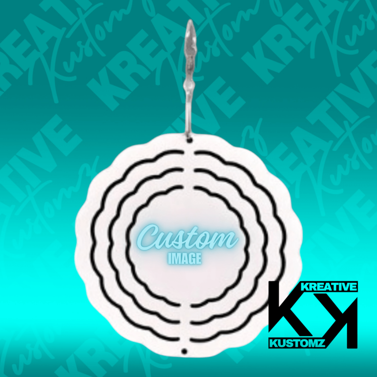 Custom Rounded Wind Spinner - 4 inch - Kreative Kustomz