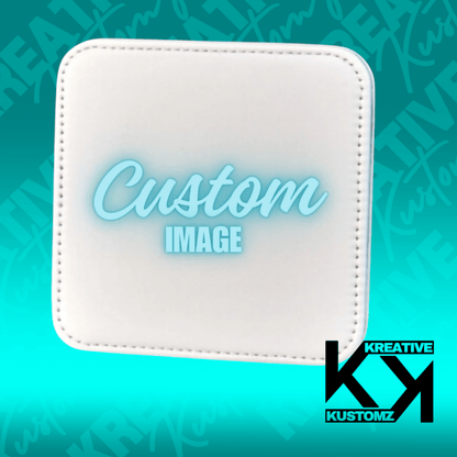 Custom Square Leather Coaster - Each - Kreative Kustomz