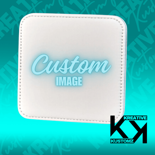 Custom Square Leather Coaster - Each - Kreative Kustomz