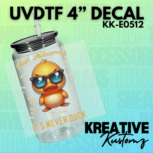 Dear Autocorrect Decal - Kreative Kustomz