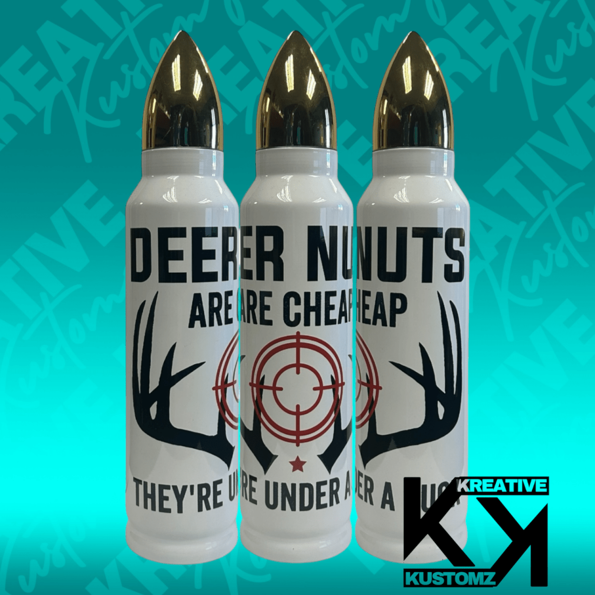 Deer Nuts - 32oz Bullet Tumbler - Kreative Kustomz