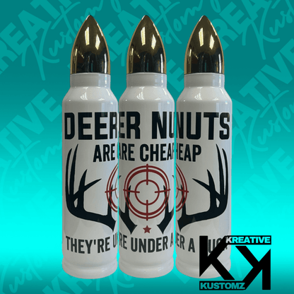 Deer Nuts - 32oz Bullet Tumbler - Kreative Kustomz