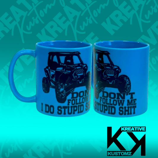 Don’t Follow Me 11oz Mug - Matte Blue - Kreative Kustomz