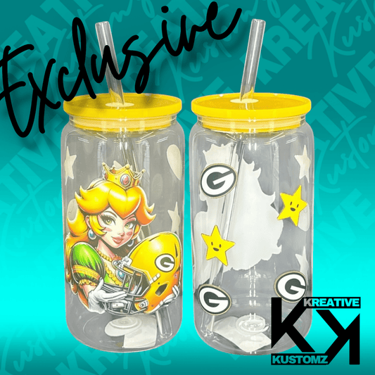 Exclusive Princess Peach Packer Libbey - 16oz - Kreative Kustomz