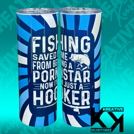 Fishing Saved Me - 20oz Tumbler - Kreative Kustomz