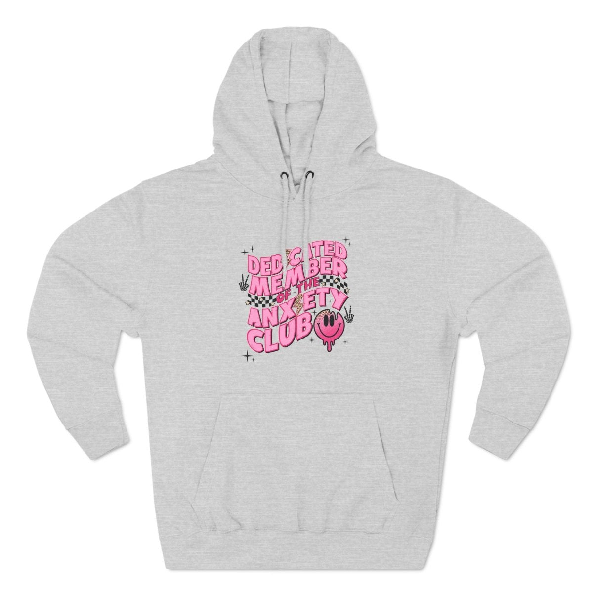 Fleece Hoodie - Anxiety Club Design - Kreative Kustomz