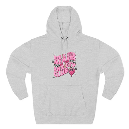Fleece Hoodie - Anxiety Club Design - Kreative Kustomz