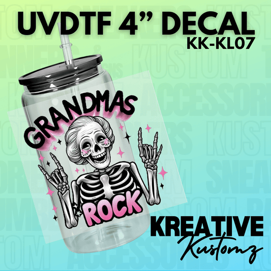 Grandmas Rock Decal - Kreative Kustomz