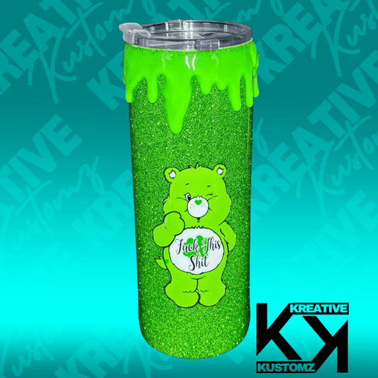 Green CareBear Drip - 20oz - Kreative Kustomz