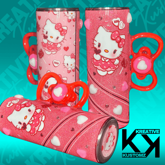 HK Valentines Handle Tumbler - 20oz - Kreative Kustomz