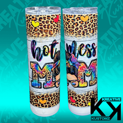 Hot Mess Mom - 20oz Speaker Tumbler - Kreative Kustomz