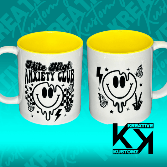 Mile High 11oz Mug - Yellow - Kreative Kustomz