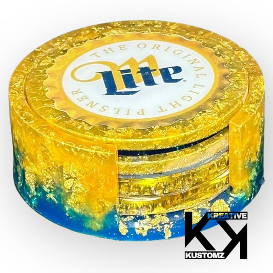 Miller Lite Ombré Coaster Set - Kreative Kustomz