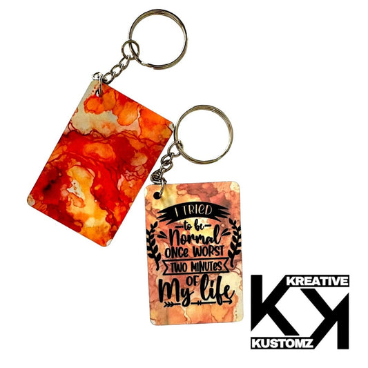 My Life Keychain - Orange - Kreative Kustomz