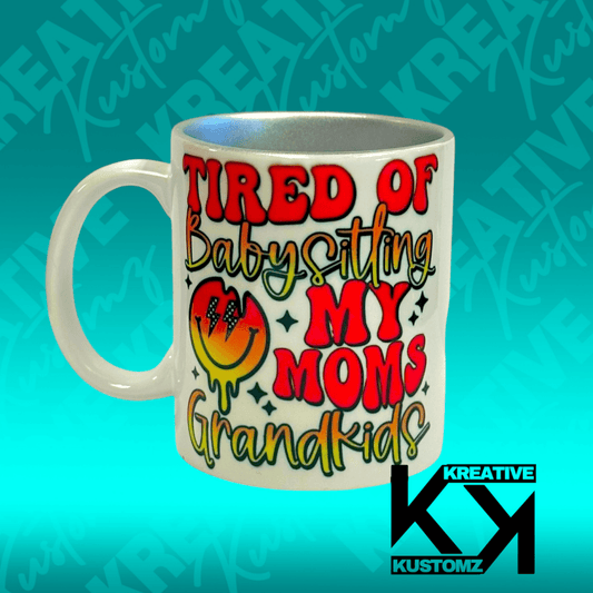 My Moms Grandkids 11oz Mug - Silver - Kreative Kustomz