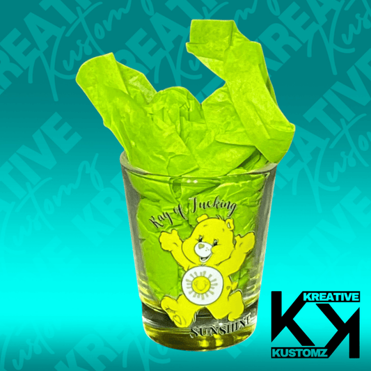 Naughty Yellow Bear Shot Glass - Kreative Kustomz