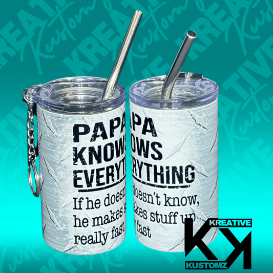 Papa Knows 3oz Skinny - Kreative Kustomz