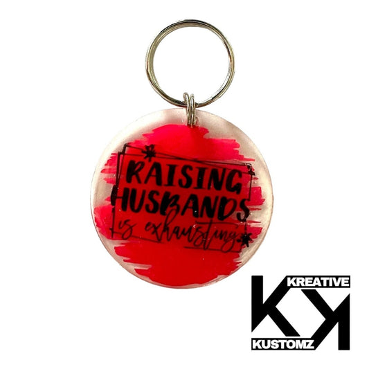 Raising Husbands Keychain - Pink - Kreative Kustomz