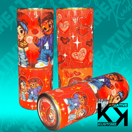 Red Princess Valentines Tumbler - 20oz - Kreative Kustomz