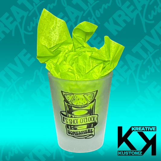 Shot O’Clock Shot Glass - Kreative Kustomz
