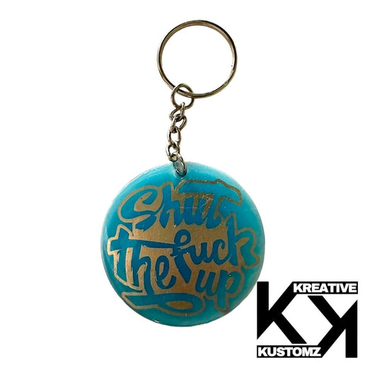 Shut Up Keychain - Blue - Kreative Kustomz