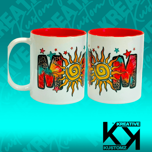 Sun Mom 11oz Mug - Red - Kreative Kustomz