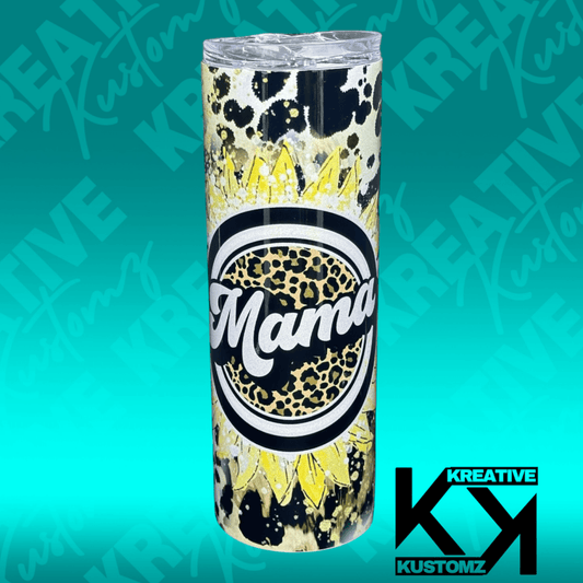 Sunflower Mama - 20oz Tumbler - Kreative Kustomz