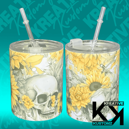 Sunflower Skull - 10 oz - Kreative Kustomz