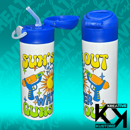 Suns Out Guns Out - 12oz Sippy - Kreative Kustomz