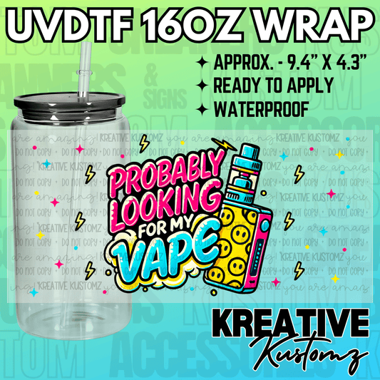 KK-2257  | UVDTF | 16oz Glass Can Libbey Wrap