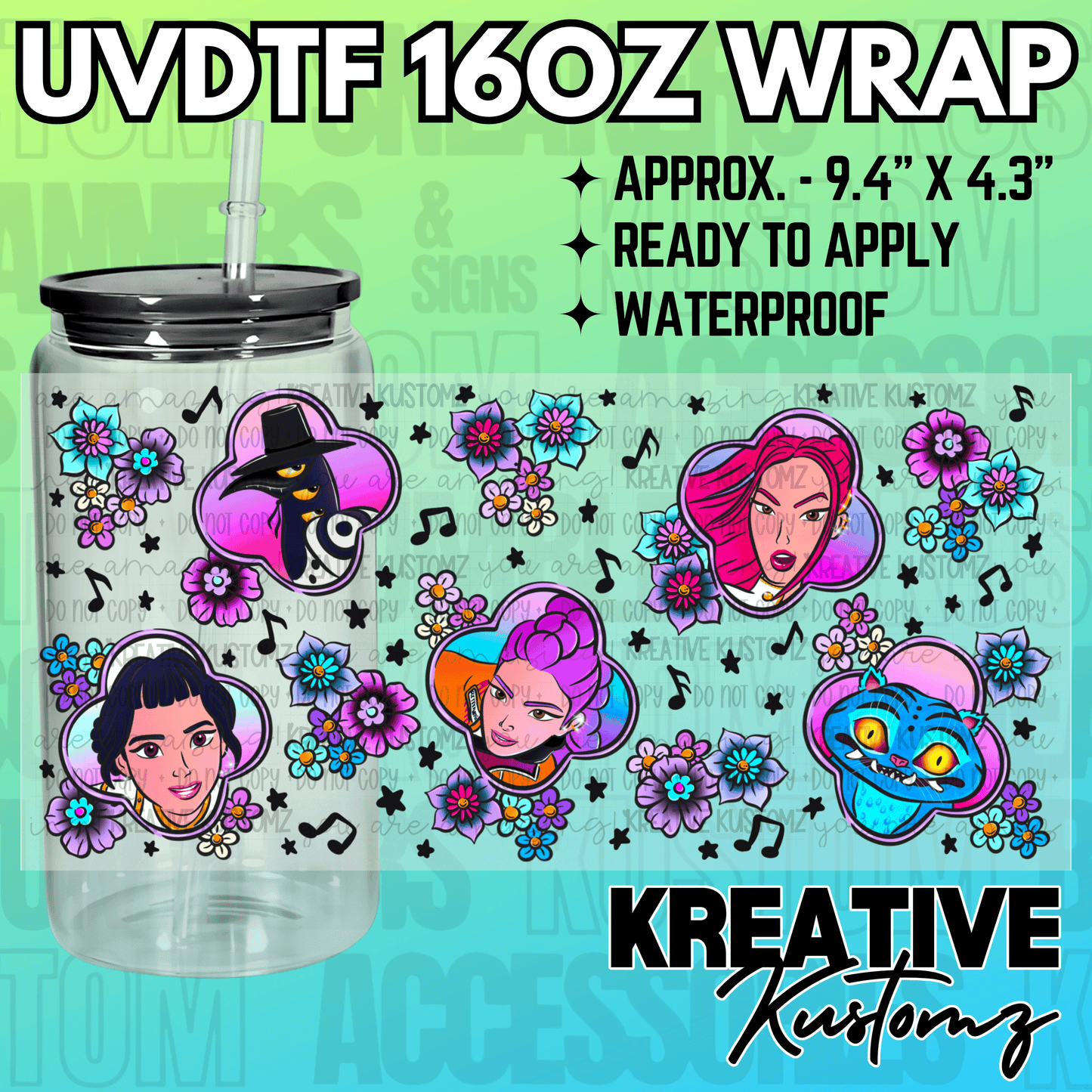KK-2235 | UVDTF | 16oz Glass Can Libbey Wrap