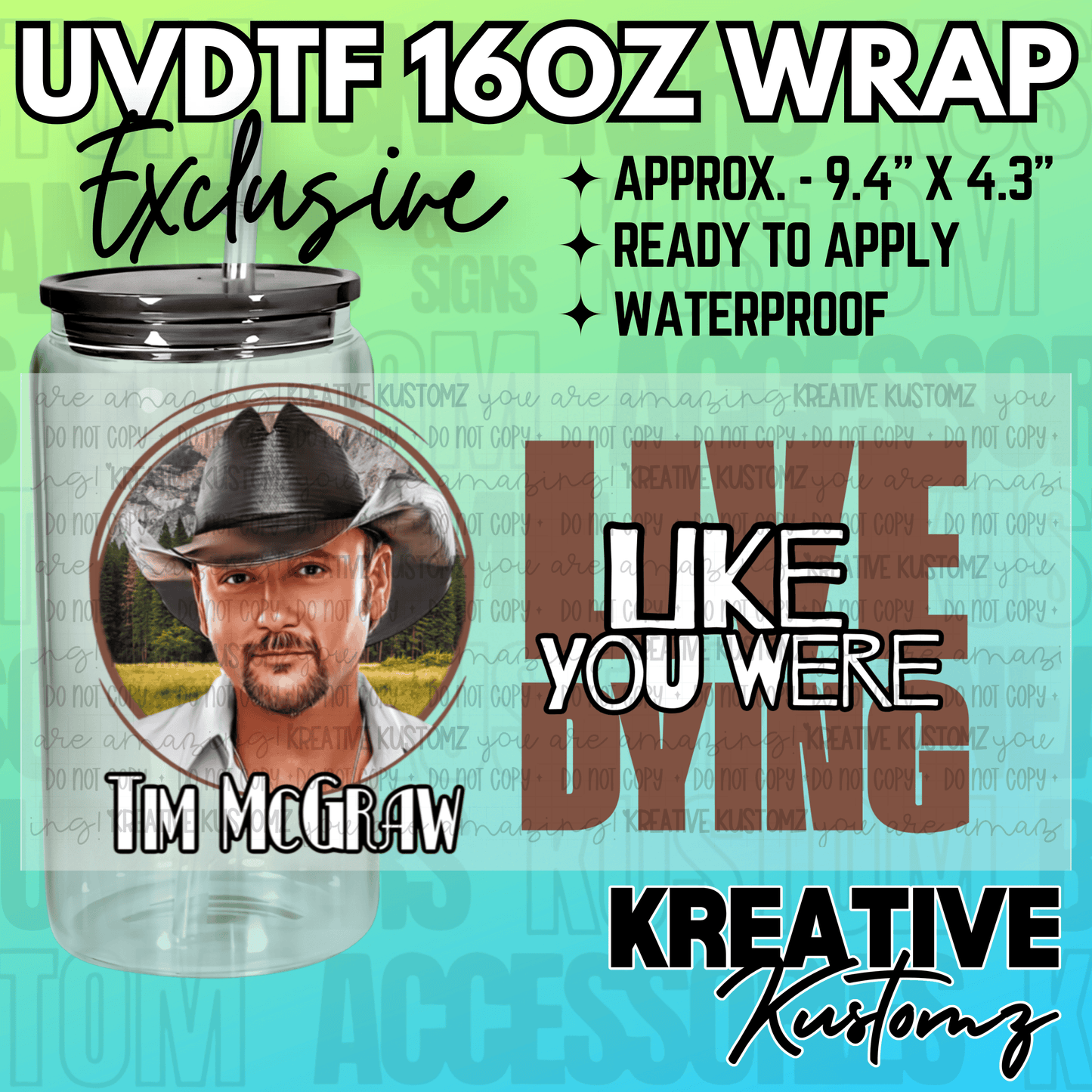 KK-2210 | UVDTF | 16oz Glass Can Libbey Wrap