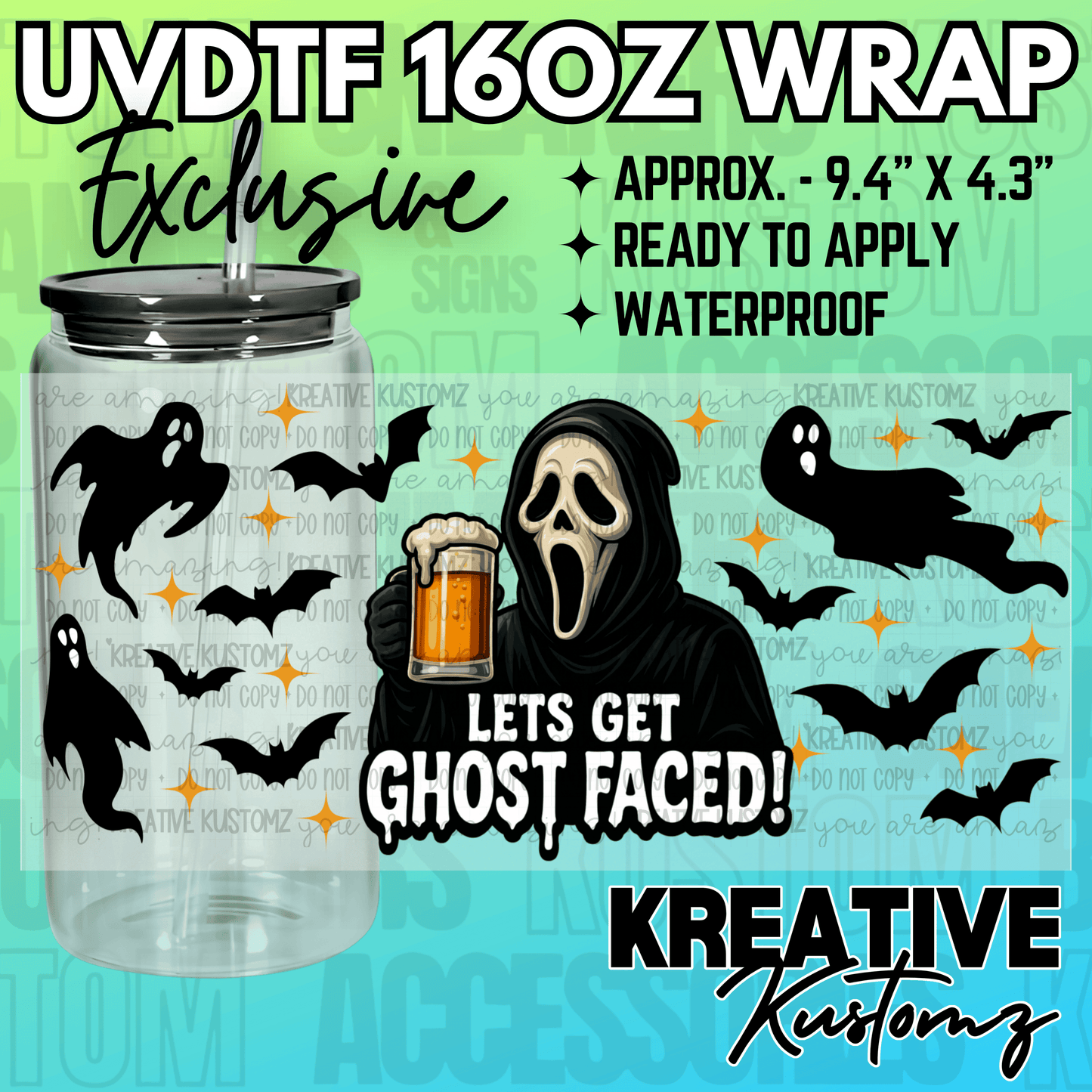 KK-2198 | UVDTF | 16oz Glass Can Libbey Wrap
