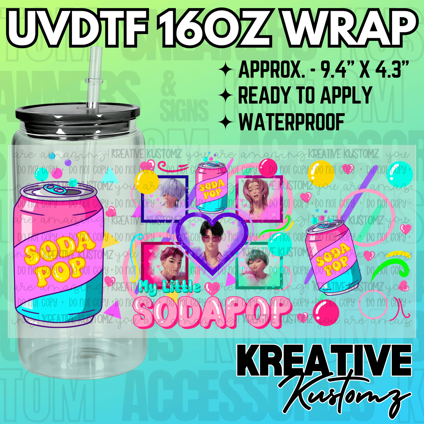 KK-2196 | UVDTF | 16oz Glass Can Libbey Wrap