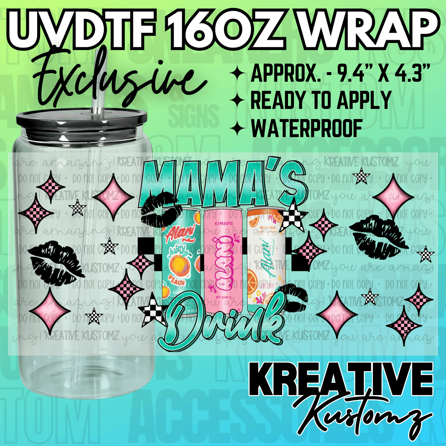 KK-2166 | UVDTF | 16oz Glass Can Libbey Wrap