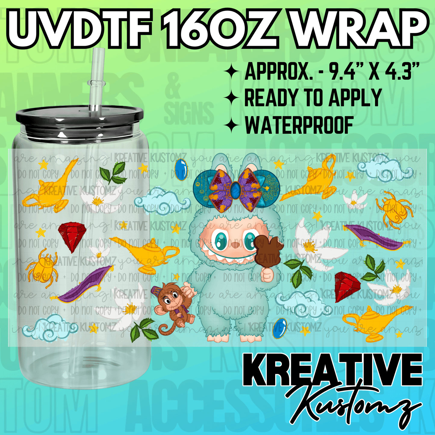 KK-2152 | UVDTF | 16oz Glass Can Libbey Wrap