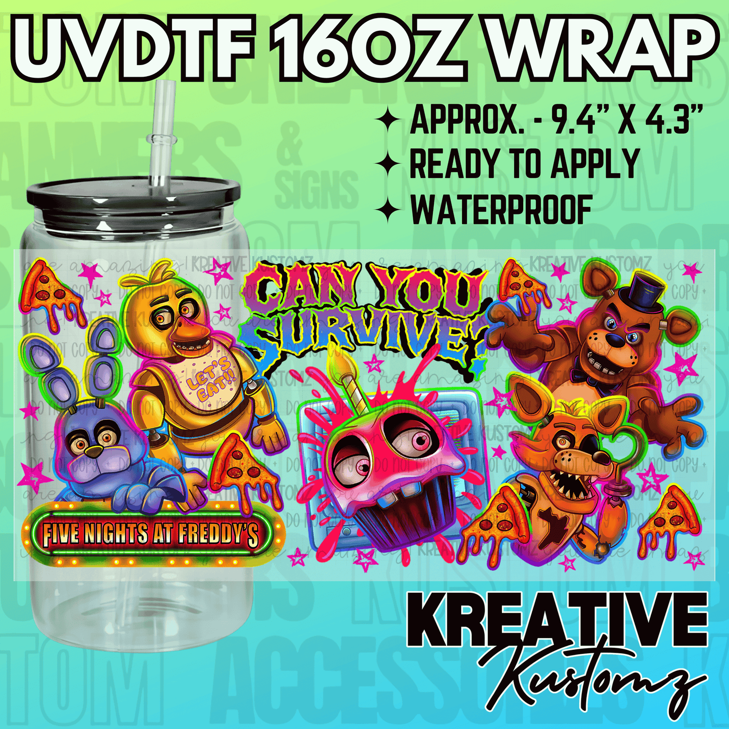 KK-2474 | UVDTF | 16oz Glass Can Libbey Wrap