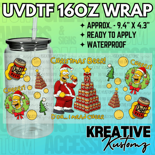 KK-2452  | UVDTF | 16oz Glass Can Libbey Wrap